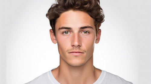 Portrait face and headshot of man in studio isolated white background and posing with casual attitud.jpg