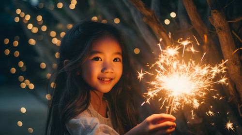 Young asian girl playing with sparklers on New Years Eve soft focus 00783 00.jpg