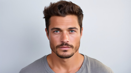 Portrait face and headshot of man in studio isolated white background and posing with casual attitud.jpg