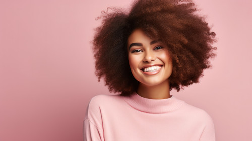 Portrait fashion and beauty with an afro woman in studio isolated on pink background for trendy styl.jpg