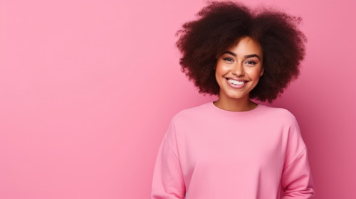 Portrait fashion and beauty with an afro woman in studio isolated on pink background for trendy styl.jpg