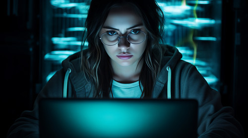 young woman at a computer soft focus 01061 03.jpg