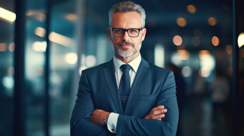 Portrait leadership and business man ceo or entrepreneur in office meeting company and team Corporat.jpg