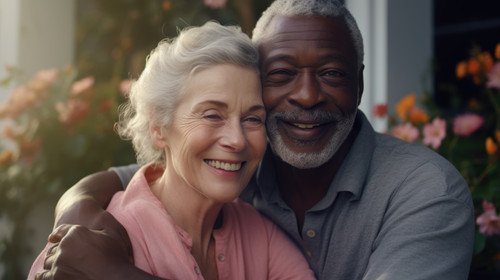 Portrait hug and senior couple with love interracial and marriage with happiness bonding and romance.jpg