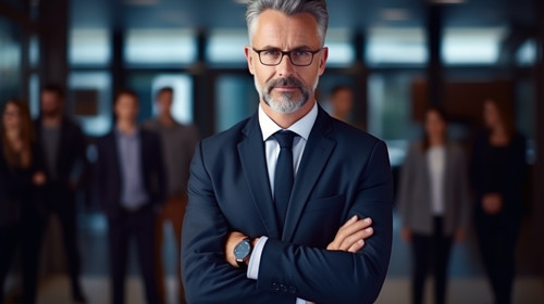 Portrait leadership and business man ceo or entrepreneur in office meeting company and team Corporat.jpg