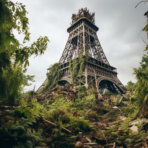 tontonper eiffel tower destroyed covered with vegetation 129e65ec f289 40ec 8cda 2921ff9992f2.png