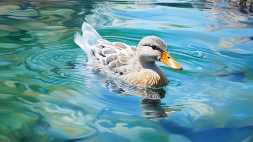 Duck in the clear water of the lake 00270 03.jpg