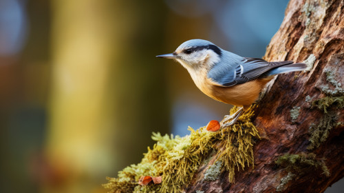 Eurasian nuthatch wood nuthatch Sitta europaea feeding in the tree 00285 02.jpg