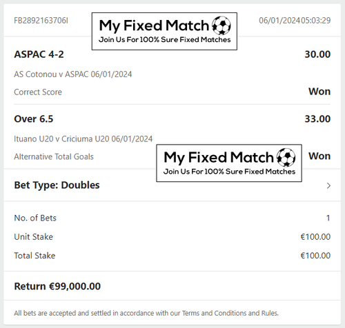 Buy 100% Sure Weekends Fixed Matches