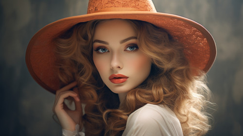 Gorgeous and classy woman in hat 00332 00.jpg