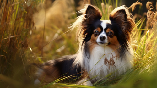 Dog in the grass Papillon 00260 02.jpg