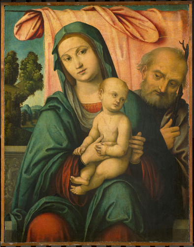 Costa, Lorenzo (приписывается) Святое семейство, 1510, 50 cm х 40 cm, Дерево, масло