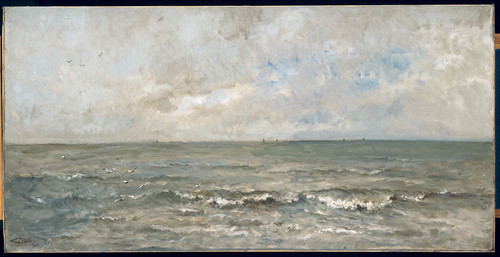 Daubigny, Charles Francois Морской пейзаж, 1876, 100 cm x 200 cm, Холст, масло