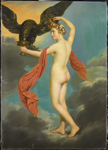 Diez, Gustav Adolphe Геба с Юпитером в образе орла, 1826, 183 cm х 130,5 cm, Холст, масло