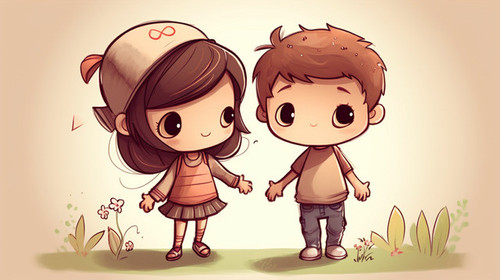 pngtree cartoon cute couple walking hand in hand image 2687751.jpg
