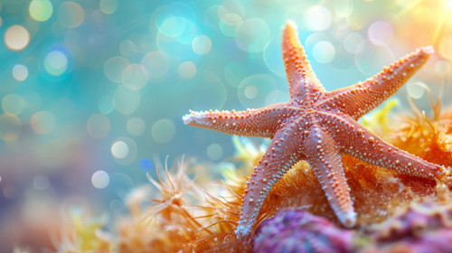starfish pastel color illustration wallpaper white border edges amazing focus ar 169 00083 03.jpg