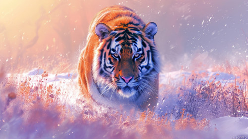 tiger pastel color illustration wallpaper white border edges amazing focus ar 169 00086 00.jpg