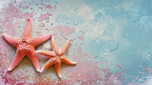 starfish pastel color illustration wallpaper white border edges amazing focus ar 169 00083 02.jpg