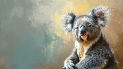 koala pastel color illustration wallpaper white border edges amazing focus ar 169 00047 01.jpg