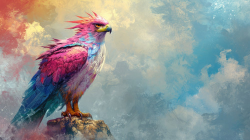 griffin pastel color illustration wallpaper white border edges amazing focus ar 169 00038 01.jpg