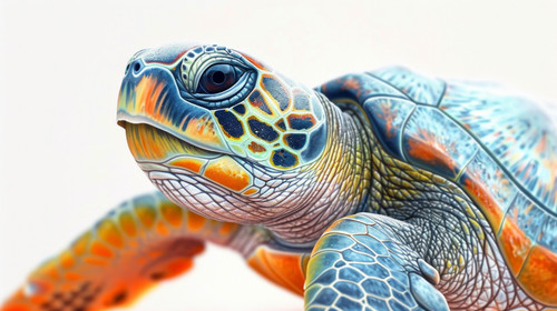 turtle pastel color illustration wallpaper white border edges amazing focus ar 169 00089 01.jpg