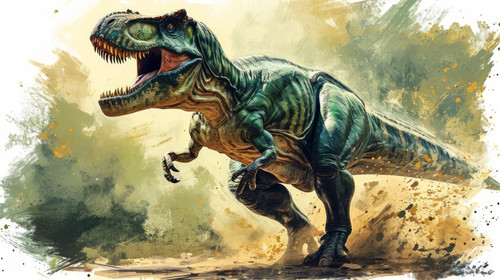 TRex pastel color illustration wallpaper white border edges amazing focus ar 169 00000 03.jpg