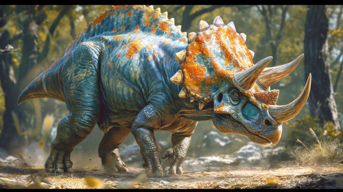 triceratops pastel color illustration wallpaper white border edges amazing focus ar 169 00088 03.jpg
