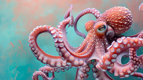 octopus pastel color illustration wallpaper white border edges amazing focus ar 169 00057 00.jpg