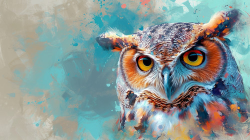 owl pastel color illustration wallpaper white border edges amazing focus ar 169 00059 00.jpg