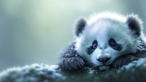 panda pastel color illustration wallpaper white border edges amazing focus ar 169 00060 02.jpg