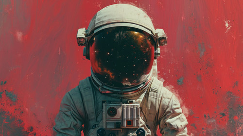 astronaut pastel color illustration wallpaper white border edges amazing focus ar 169 00003 02.jpg