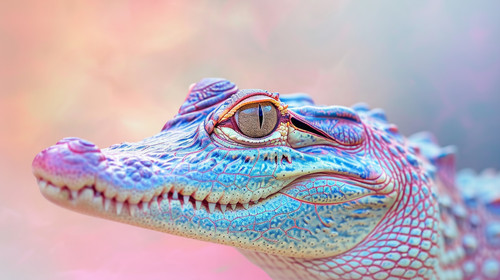 crocodile pastel color illustration wallpaper white border edges amazing focus ar 169 00014 00.jpg