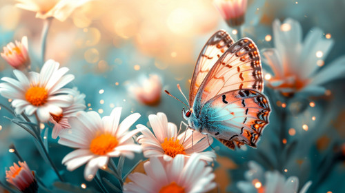 butterfly pastel color illustration wallpaper white border edges amazing focus ar 169 00010 01.jpg