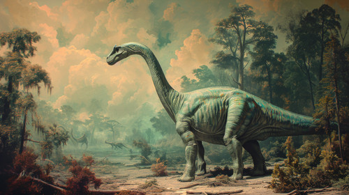 brachiosaurus pastel color illustration wallpaper white border edges amazing focus ar 169 00009 00.jpg