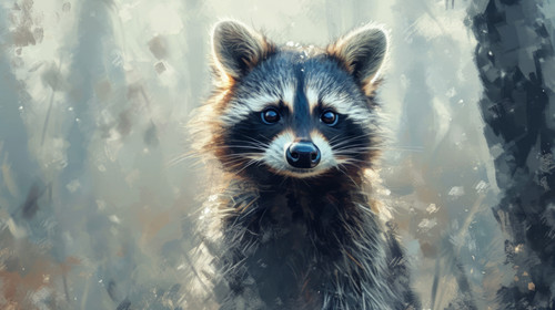 raccoon pastel color illustration wallpaper white border edges amazing focus ar 169 00070 01.jpg