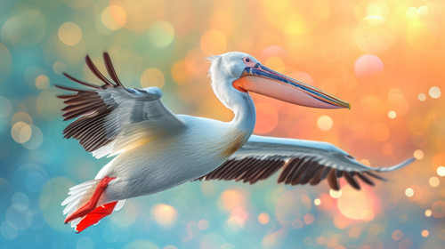 pelican pastel color illustration wallpaper white border edges amazing focus ar 169 00063 02.jpg