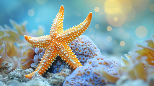 starfish pastel color illustration wallpaper white border edges amazing focus ar 169 00083 00.jpg