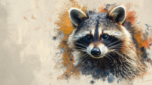 raccoon pastel color illustration wallpaper white border edges amazing focus ar 169 00070 02.jpg