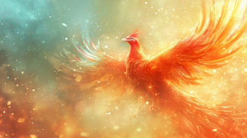 phoenix pastel color illustration wallpaper white border edges amazing focus ar 169 00065 03.jpg