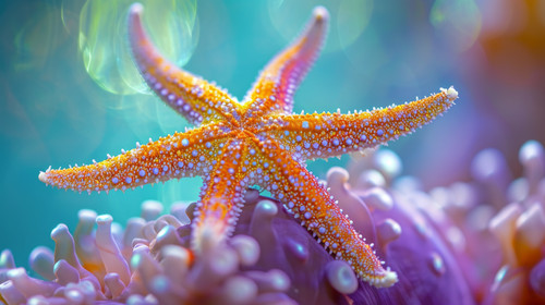 starfish pastel color illustration wallpaper white border edges amazing focus ar 169 00083 01.jpg