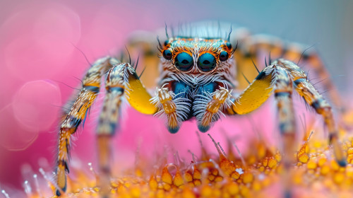 spider pastel color illustration wallpaper white border edges amazing focus ar 169 00080 00.jpg