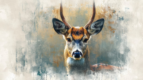 deer pastel color illustration wallpaper white border edges amazing focus ar 169 00016 01.jpg