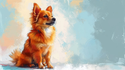 dog pastel color illustration wallpaper white border edges amazing focus ar 169 00019 03.jpg