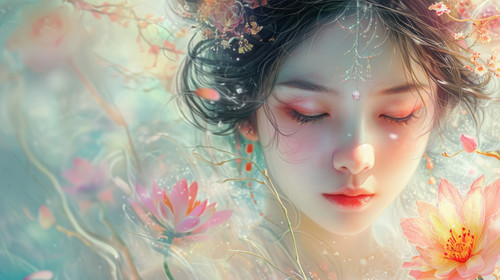 fairy pastel color illustration wallpaper white border edges amazing focus ar 169 00028 02.jpg