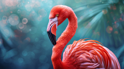 flamingo pastel color illustration wallpaper white border edges amazing focus ar 169 00031 00.jpg
