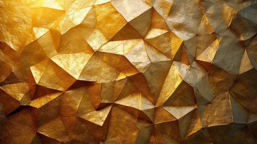 illustration on white background of a Abstract gold metallic foil with geometry lines material backg.jpg