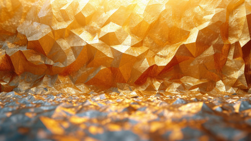 illustration on white background of a Abstract gold metallic foil with geometry lines material backg.jpg