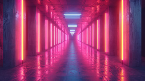 illustration on white background of a Abstract Concrete Futuristic SciFi Gothic interior With Yellow.jpg