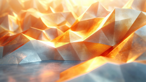 illustration on white background of a Abstract gold metallic foil with geometry lines material backg.jpg