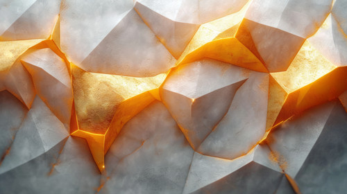 illustration on white background of a Abstract gold metallic foil with geometry lines material backg.jpg